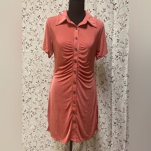 AND NOW THIS - Ruched Polo Dress (NWT)